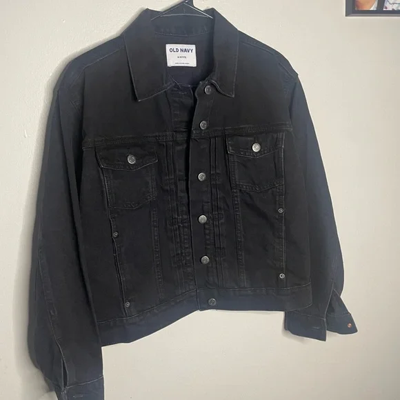 Old Navy Black Denim Jacket - Picture 2 of 4